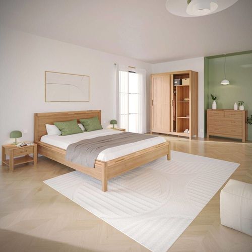 Lit Effet Bois 140 X 190/200 Cm