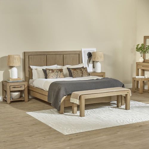 Lit Contemporain En Bois Massif 160 X 200