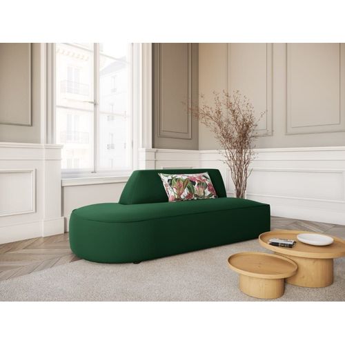 Canapé Modulable Gauche 2 Places En Velours Vert