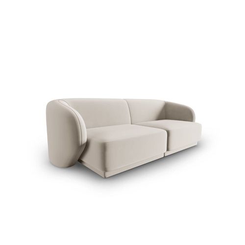 Canapé Modulable 2 Places En Velours Beige