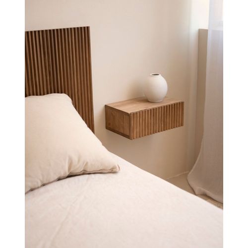 Table De Chevet En Bois De Sapin Flottant Ton Vieilli 40x15cm