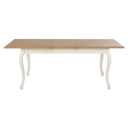 Table À Manger Extensible Bicolore Effet Vieilli 8/10 Personnes L160/200