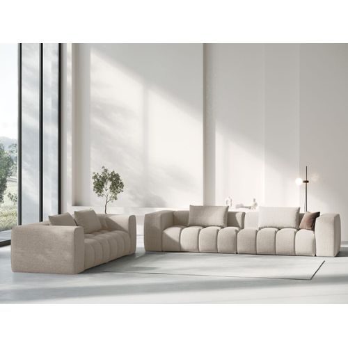 Canapé Modulable 5 Places En Tissu Structurel Le Sable