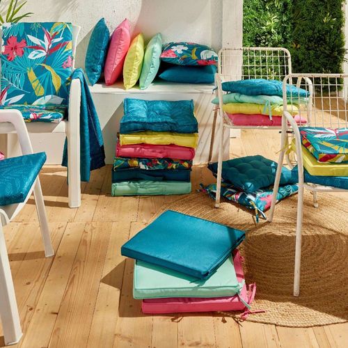 Coussin De Sol Extérieur Carré Uni 43x43cm
