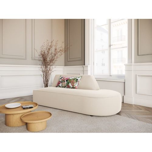 Canapé Modulable Droit 2 Places En Velours Beige