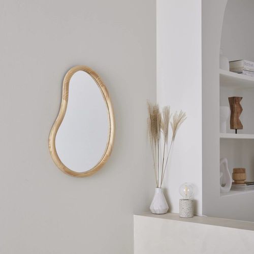 Miroir organique naturel en bois de sapin 65cm