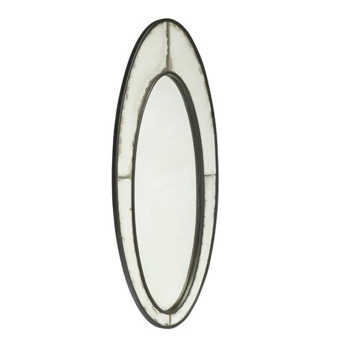 Miroir oval avec finition mercurisée - H130 cm
