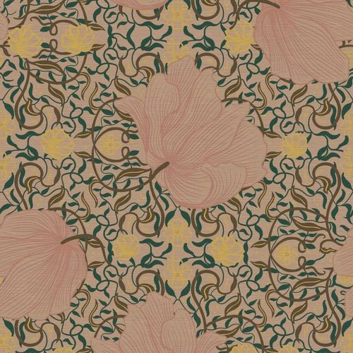 Papier peint fleur Vayen rose 1005x52cm