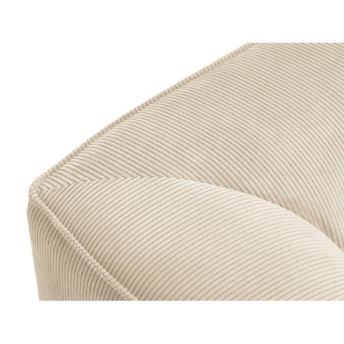 Canapé 2 Places En Tissu Velours Côtelé Beige Clair