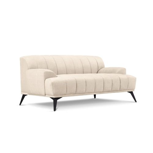 Canapé 2 Places En Velours Beige Clair