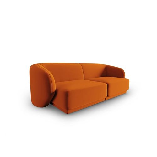 Canapé Modulable 2 Places En Velours Terracotta