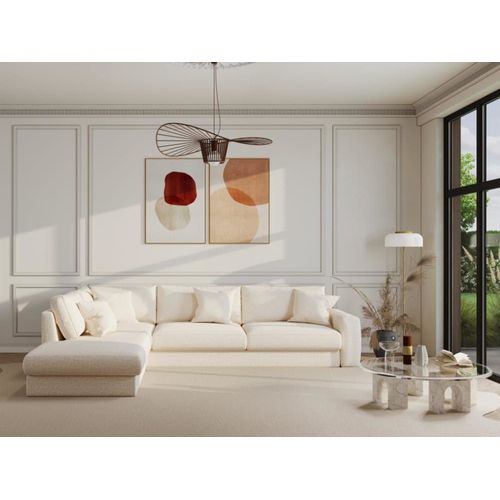 Canapé D'angle 5 Places Beige