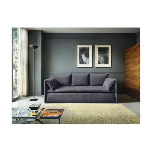 Canapé Convertible Velours 3 Places Bleu
