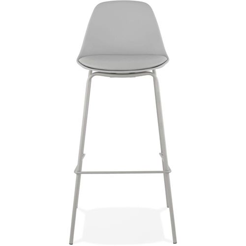 Tabouret De Bar Polymère Gris H. Assise 75 Cm Rembourré