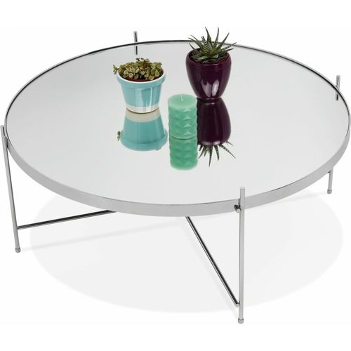 Table Basse Verre Argent