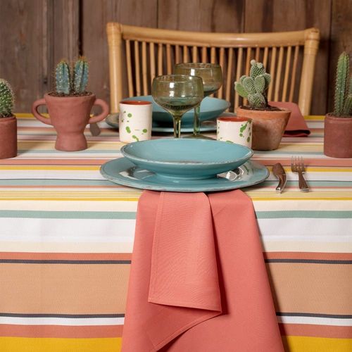 Serviette De Table Coton Terracotta 45x45 Cm