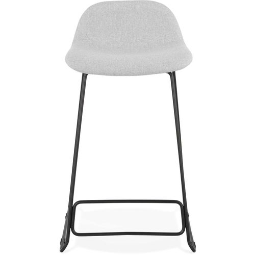 Tabouret De Bar Tissu Gris H. Assise 66 Cm Rembourré