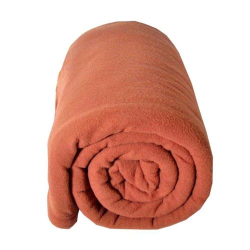 Couverture Polaire Grand Confort Polyester Terracotta 180x220 Cm