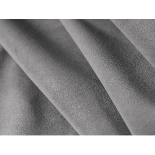 Canapé D'angle Symétrique 7 Places En Tissu Velours Gris