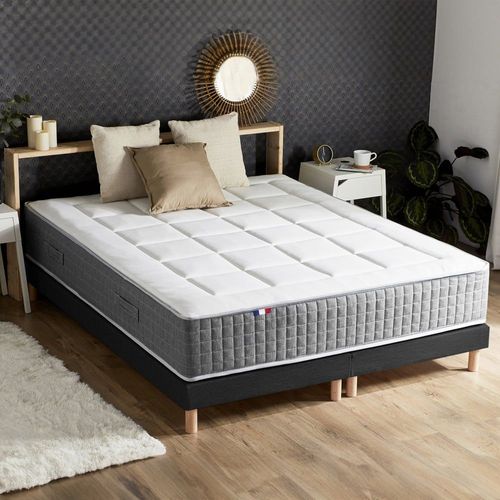Ensemble matelas ressort 7 zones + sommier 2x90x200