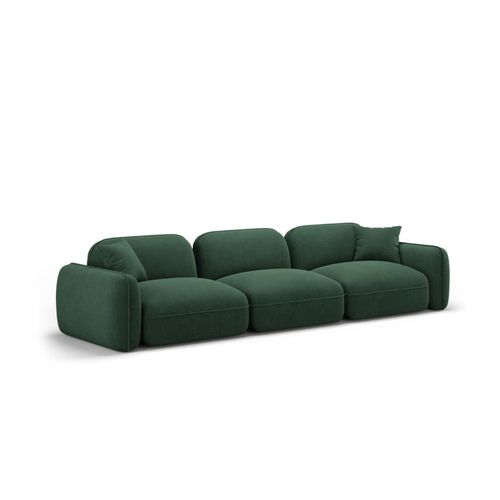 Canapé Modulable 4 Places En Velours Vert