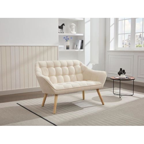 Canapé Fixe 2 Places Beige