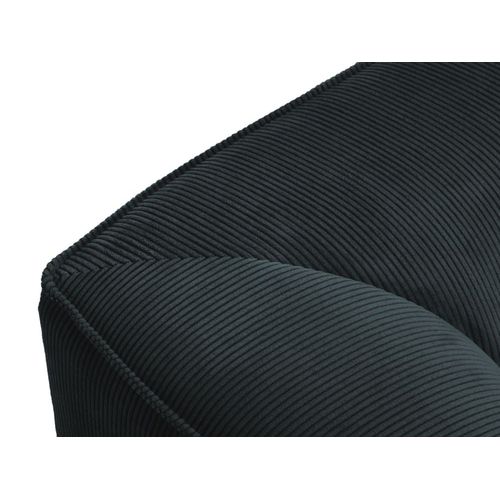 Canapé D'angle Gauche 4 Places En Tissu Velours Côtelé Bleu