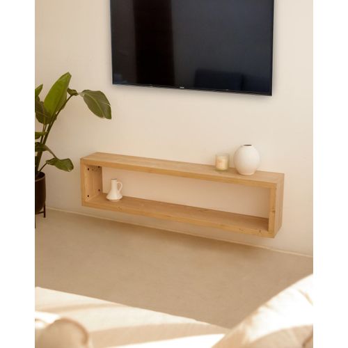 Meuble Tv En Bois De Sapin Marron 160x30cm