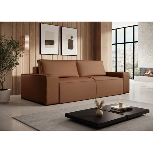 Canapé Convertible 4 Places Marron