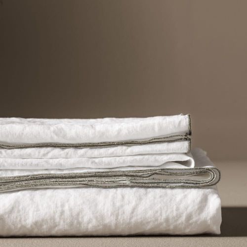 Nappe En Lin Lavé 180x350cm Blanc, Lin