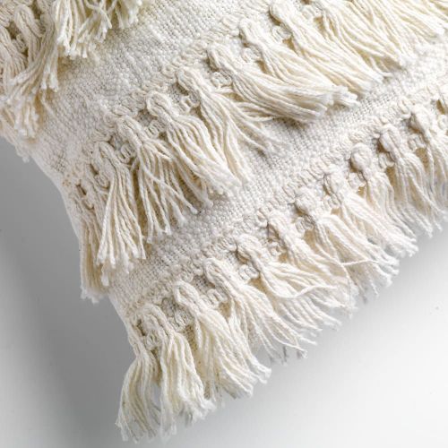 Housse De Coussin Fara - Blanche 40x60 Cm