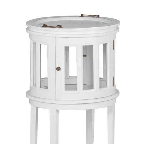 Table Porte Liqueur En Bois Blanc Ø 50 Cm