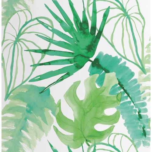 Papier peint intissé jungle fever grainé blanc vert 1005x52cm