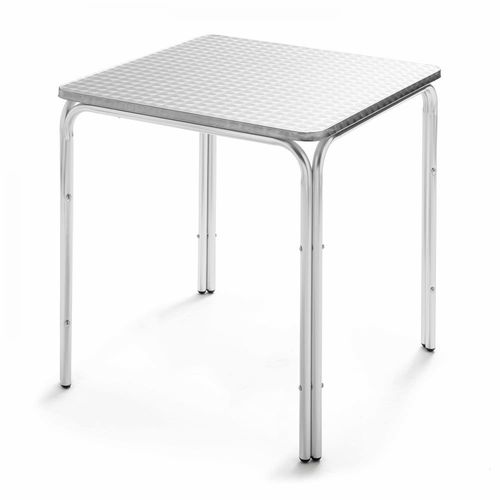 Table De Jardin Carrée En Aluminium Et 2 Fauteuils