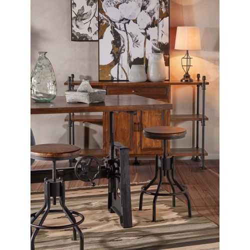 Tabouret Réglable En Fer Noir