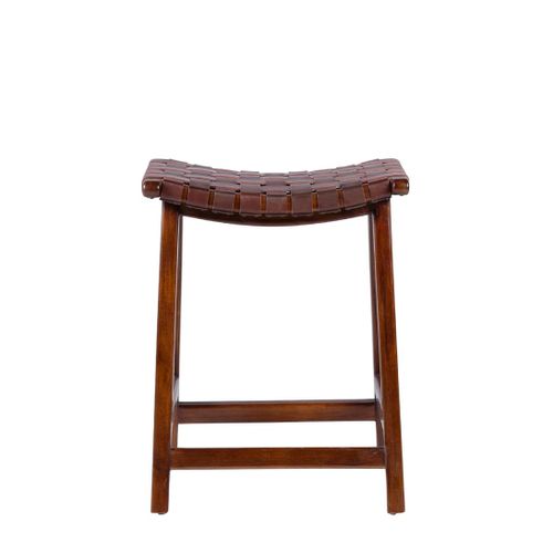 Tabouret Haut En Bois Marron
