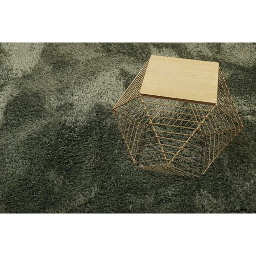 Tapis Uni Vert Olive 100% De Matière Recyclée 133x200
