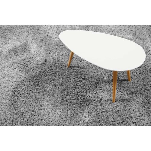 Tapis Uni Gris Issu À 100% De Matière Recyclée 120x170