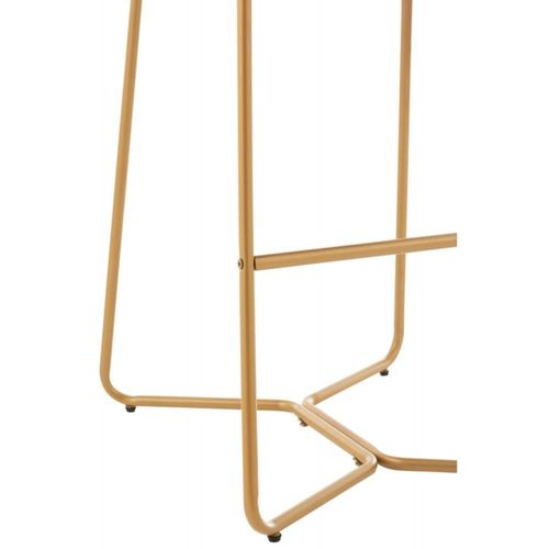 Chaise De Bar En Pierre Métal/Textile Marron Foncé
