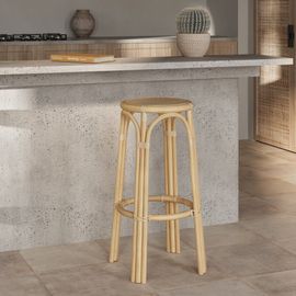 Tabouret De Bar 77 Cm En Rotin