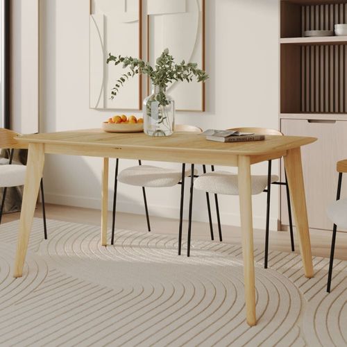 Table Rectangulaire 4/6 Personnes Extensible En Bois Clair 150/180 Cm