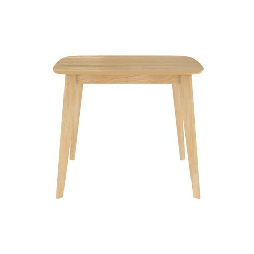 Table Carrée 4 Personnes En Bois Clair Naturel 90 Cm
