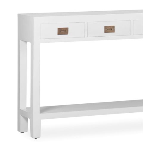 Console En Bois Blanc L 110 Cm