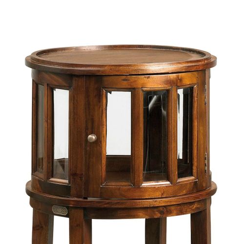 Table Porte Liqueur En Bois Marron Ø 50 Cm