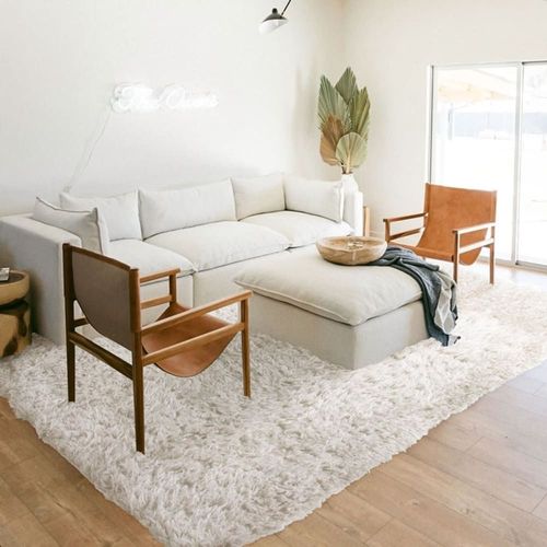 Tapis Tout Doux Imitation Fourrure Blanc 197x290