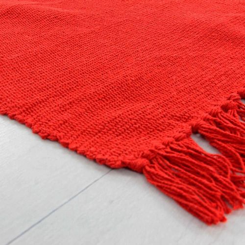 Tapis En Coton Rouge 120x170