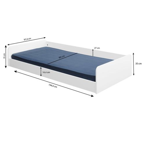 Pack Lit Enfant Montessori Avec Matelas Bois Massif 90x190 Cm