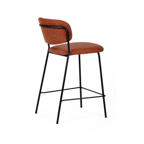 Tabouret De Bar En Tissu Doux Orange