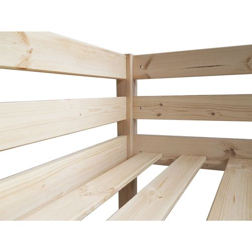 Lit Mezzanine Bois Massif 90x190 Cm
