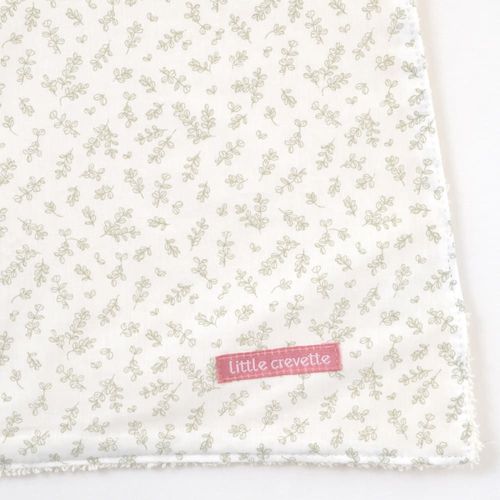 Serviette Bavoir Coton Bio* Verte